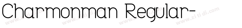 Charmonman Regular字体转换